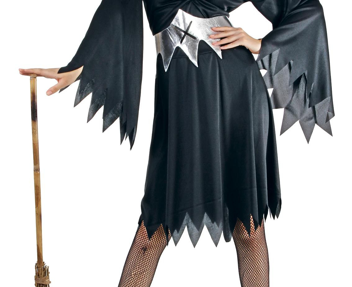 Role play-set for adult Sensual Witch (dress, hat, belt), size S